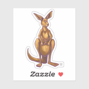 Sticker Défilé animalier kangourou australien