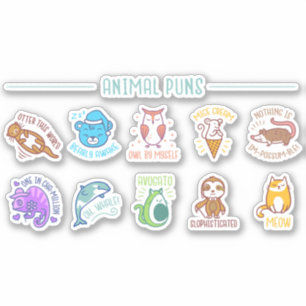 STICKER DÉFINIR LES PUNS ANIMAUX