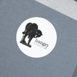 Sticker Définition de chat noir vintage en colère drôle