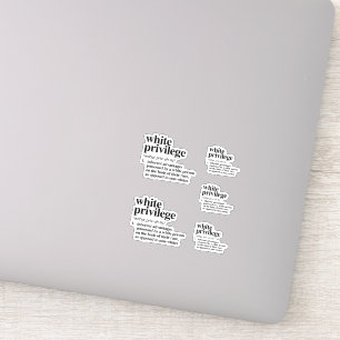 Sticker Définition de privilège blanc