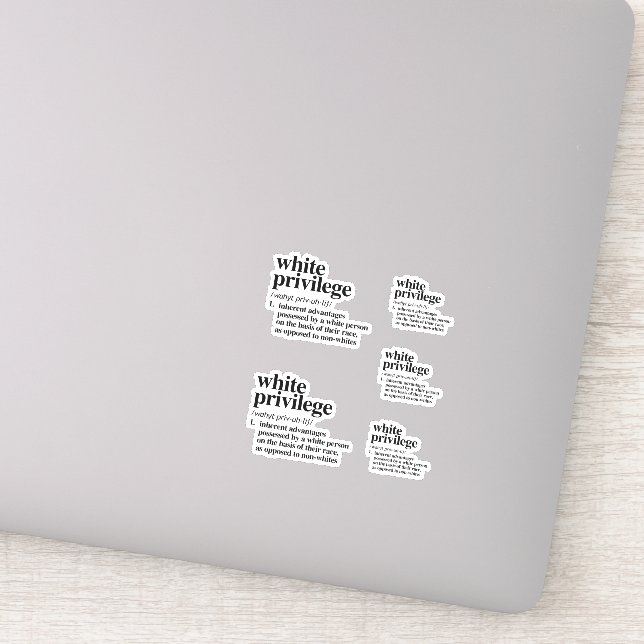 Sticker Définition de privilège blanc (Détail)