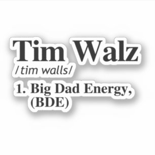 Sticker Définition de Tim Walz - Big Papa Energy