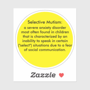 Sticker Définition du mutisme sélectif