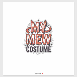 Sticker Déguisement de chat mignon pour Halloween Design v