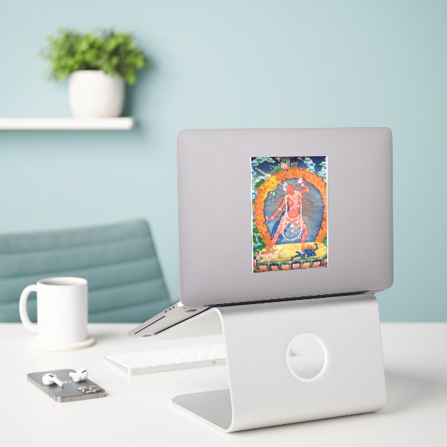 Sticker Déité bouddhiste tibétaine de Vajrayogini (Ordinateur portable sur le bureau)