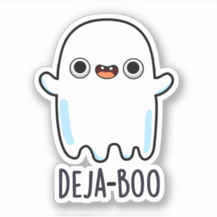 Sticker Deja Boo Funny Ghost Pun