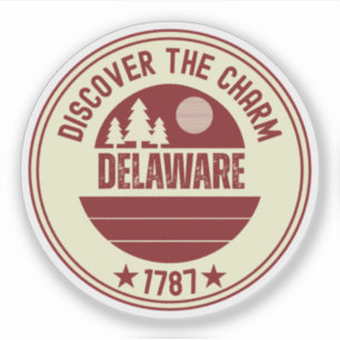 Sticker Delaware First State - DE racines d'État