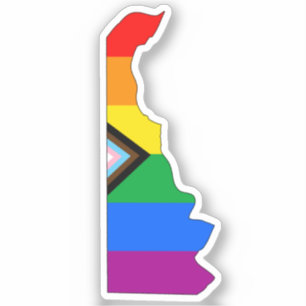 Sticker Delaware State Pride Fierté LGBTQ Progress Pride