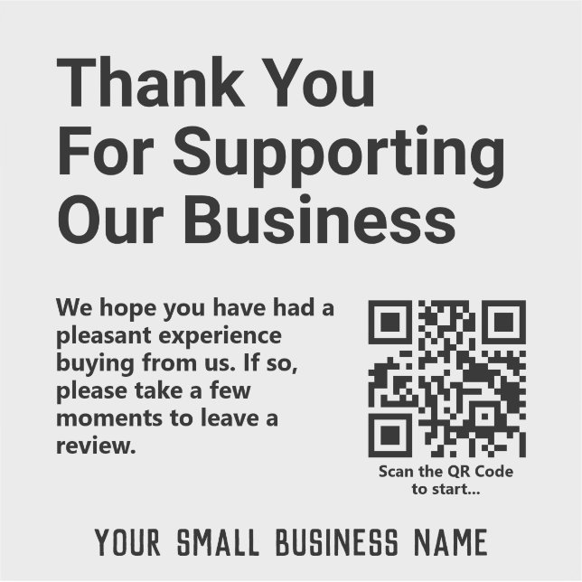 Sticker Demander aux clients de laisser une révision du co (Devant)