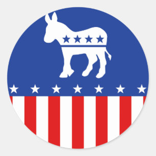 Sticker démocrate Donkey Round
