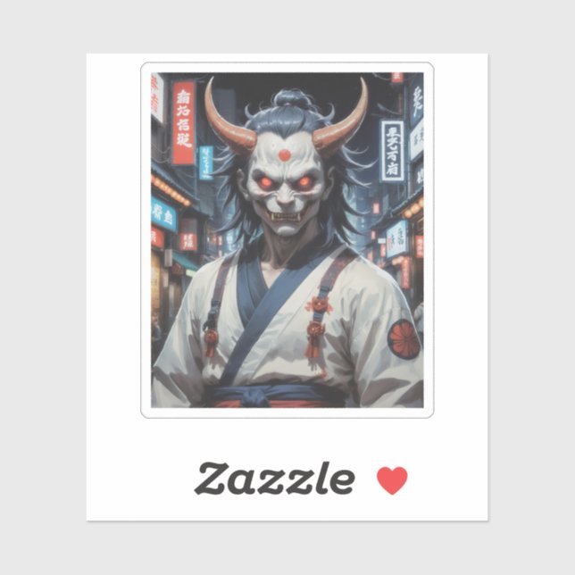 Sticker Demon Samurai (Feuille)