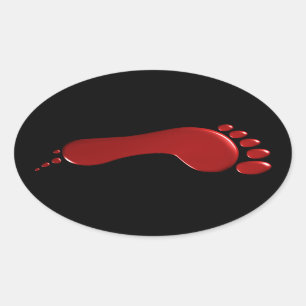 Sticker d'empreinte sanglante gauche