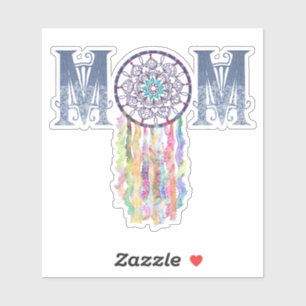 Sticker Denim peint et Dream Catcher MOM   Belle