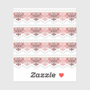 Sticker Dentelle rouge brillante, dentelle, rouge, ajourée