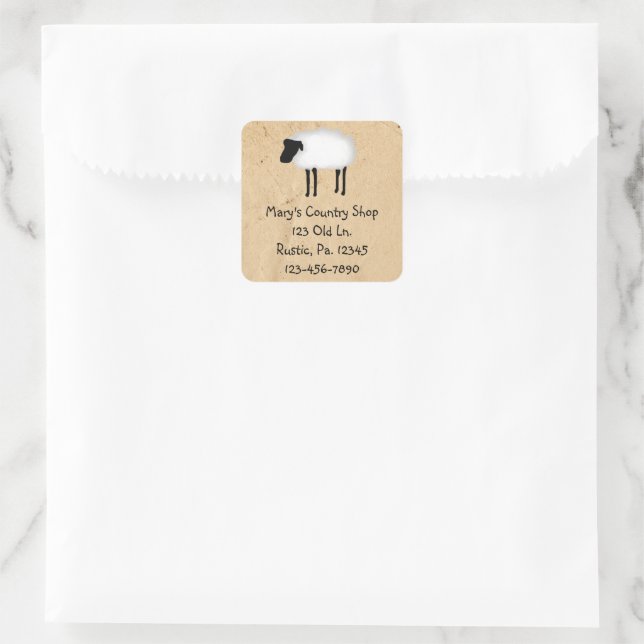 Sticker d'entreprise pour moutons à lunettes (Sac)