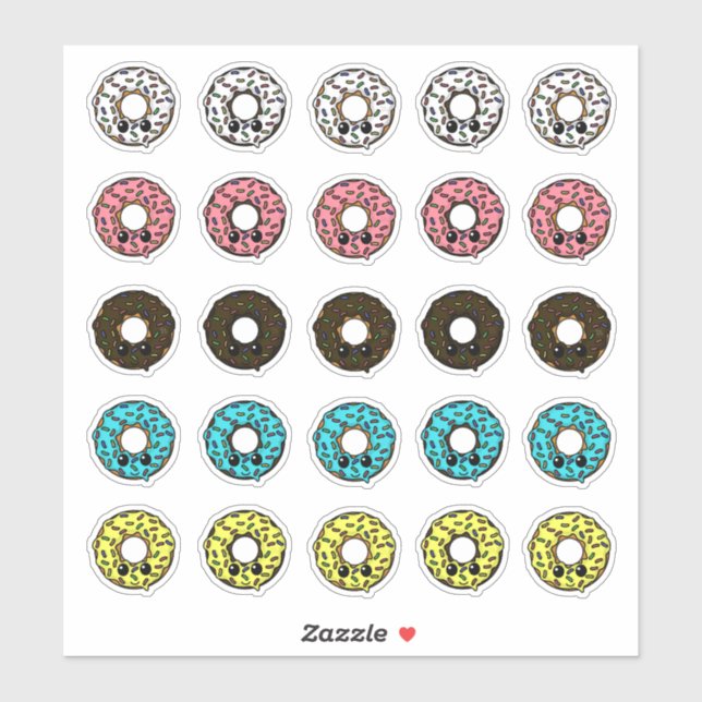 Sticker Dents de vanille et de chocolat avec arrosages de  (Feuille)