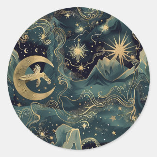 Sticker d'enveloppe astrologique de mythologie gre