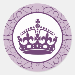Sticker d'enveloppe de 20 à 1,5 po Couronne royale