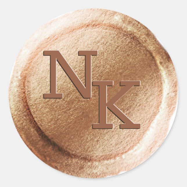 Sticker d'enveloppe initiale pour le sceau de cire (Devant)