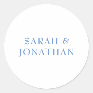 Sticker d'enveloppe Mariage minimal bleu moderne S