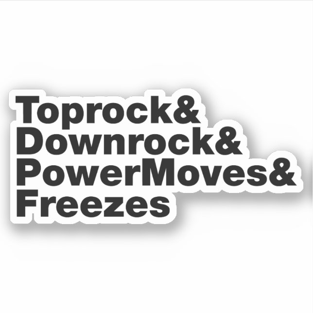 Sticker Déplacements de rupture (Breakdance) (Devant)