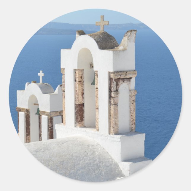 Sticker der griechischen Kirche (Santorin) (Vorderseite)