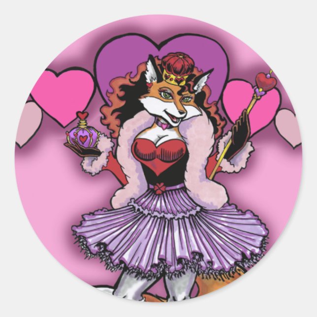 Sticker der Königin des Herzens (Vorderseite)