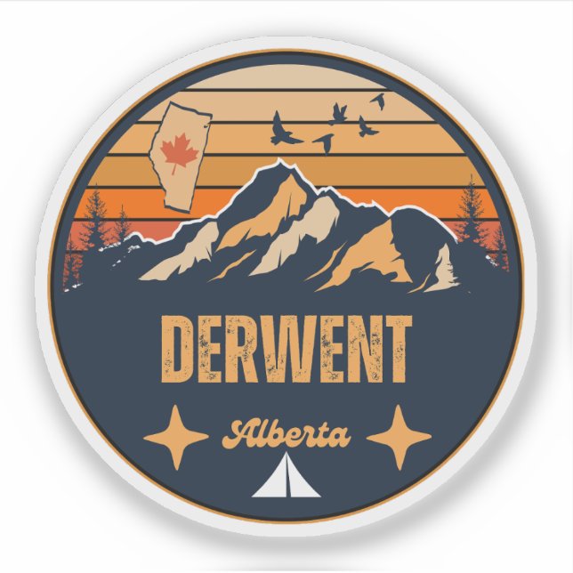 Sticker Derwent, Alberta (Devant)