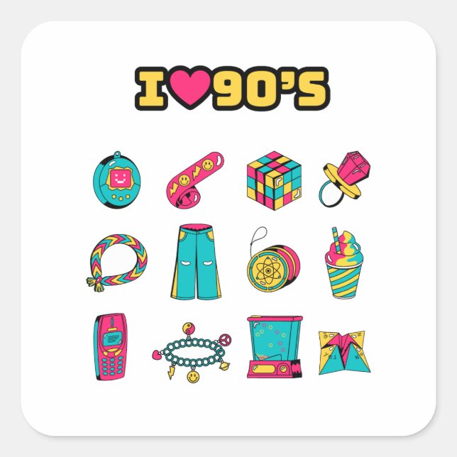 Sticker des années 90, Sticker du Parti, Décor du  (Devant)