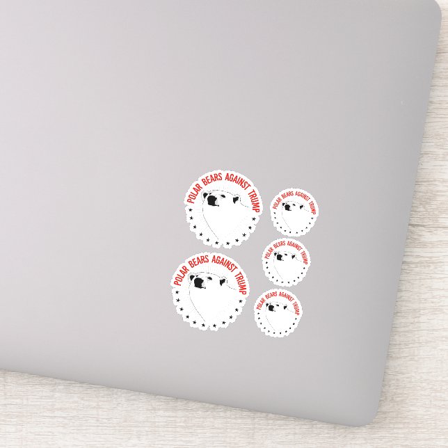 Sticker Des ours polaires contre Trump (Détail)