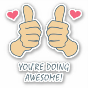 Sticker Des Pouces Drôle Faire Des Motivations Étonnantes