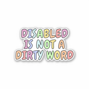 Sticker Désactivé n'est pas un mot sale