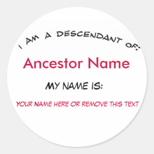 Sticker - Descendant de ...