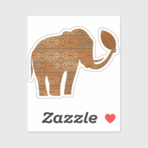 Sticker Design d'art tribal des éléphants