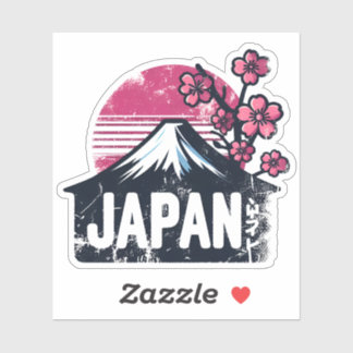 Sticker Design d'autocollants de voyage japonais avec des 