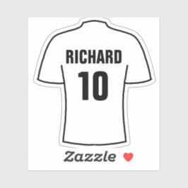Sticker Design de maillot de football en blanc