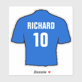 Sticker Design de maillot de football en bleu.