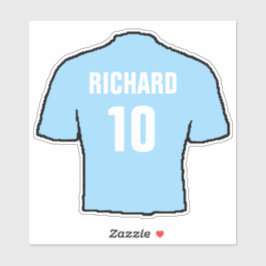 Sticker Design de maillot de football en bleu ciel clair.