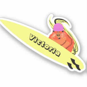 Sticker Design de surf d'écureuil amovible