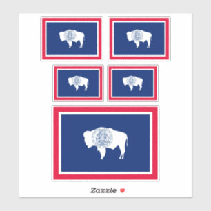Sticker Design du drapeau d'état du Wyoming