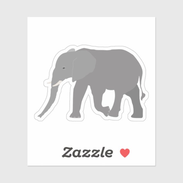 Sticker Design éléphant (Feuille)