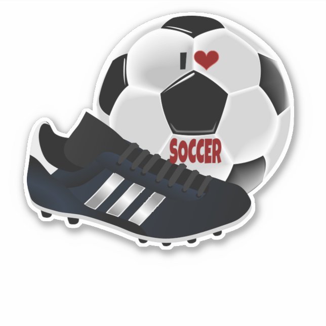 Sticker Design populaire de football, ballon de football e (Devant)