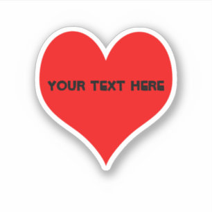 Sticker Design simple de coeur rouge