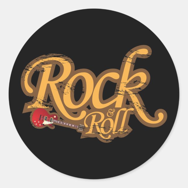 Sticker design vintage - Rock'n Roll (Devant)