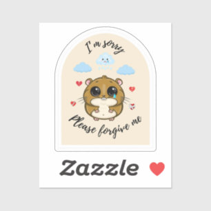 Sticker Désolé, Pardonnez-moi, triste Hamster