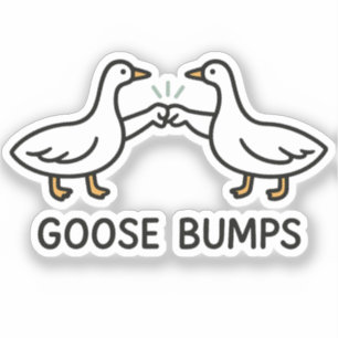 Sticker Dessin animé de l'oie drôle   Fist Bump Oies Anima