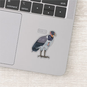 Sticker dessin animé d'oiseau vautour du roi