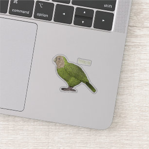 Sticker dessin animé d'oiseaux de Kakapo