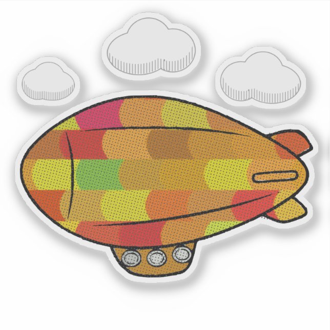 Sticker Dessin Blimp Style Vintage (Devant)