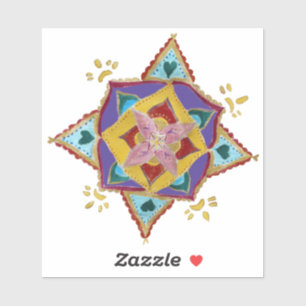 Sticker Dessin d'art Mandala 